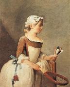 jean-Baptiste-Simeon Chardin Young Girl with a Shuttlecock China oil painting reproduction